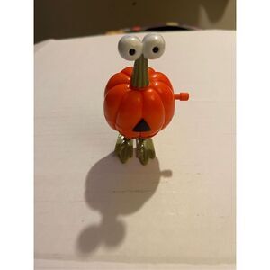 Vintage Pumpkin Halloween Wind Up Toy Jack-o-Latern Walking Funny Feet